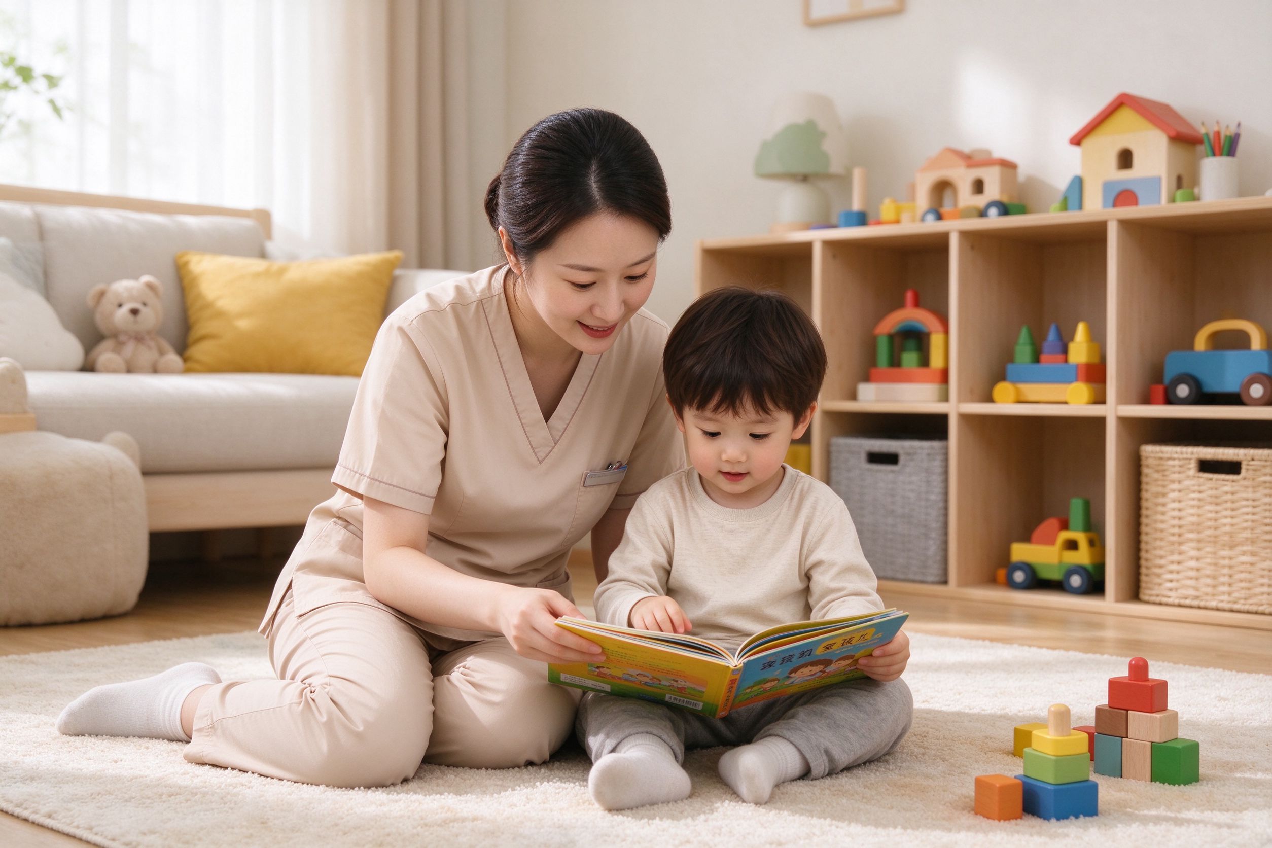 樾府管家-育儿嫂陪伴幼儿读绘本