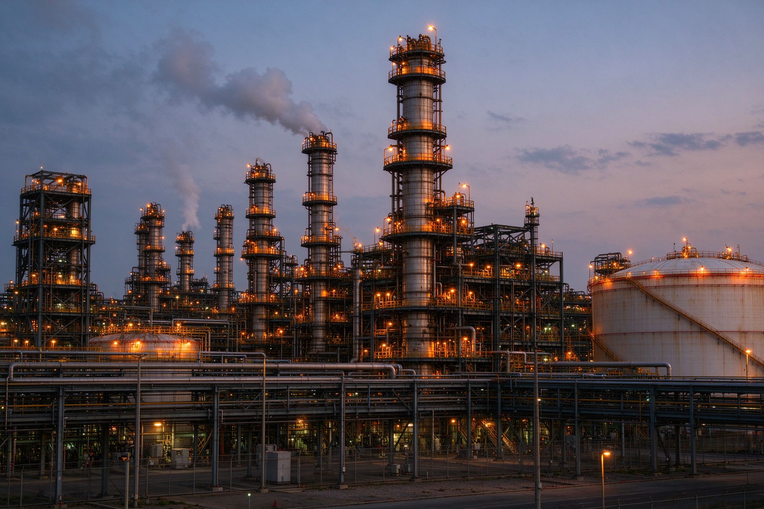 Petrochemical refinery plant