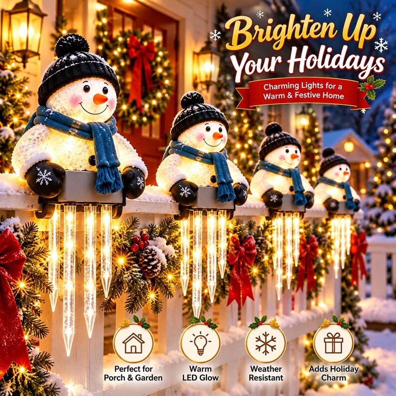 Brighten up your holidays — perfect for porch and garden, warm LED glow, weather resistant