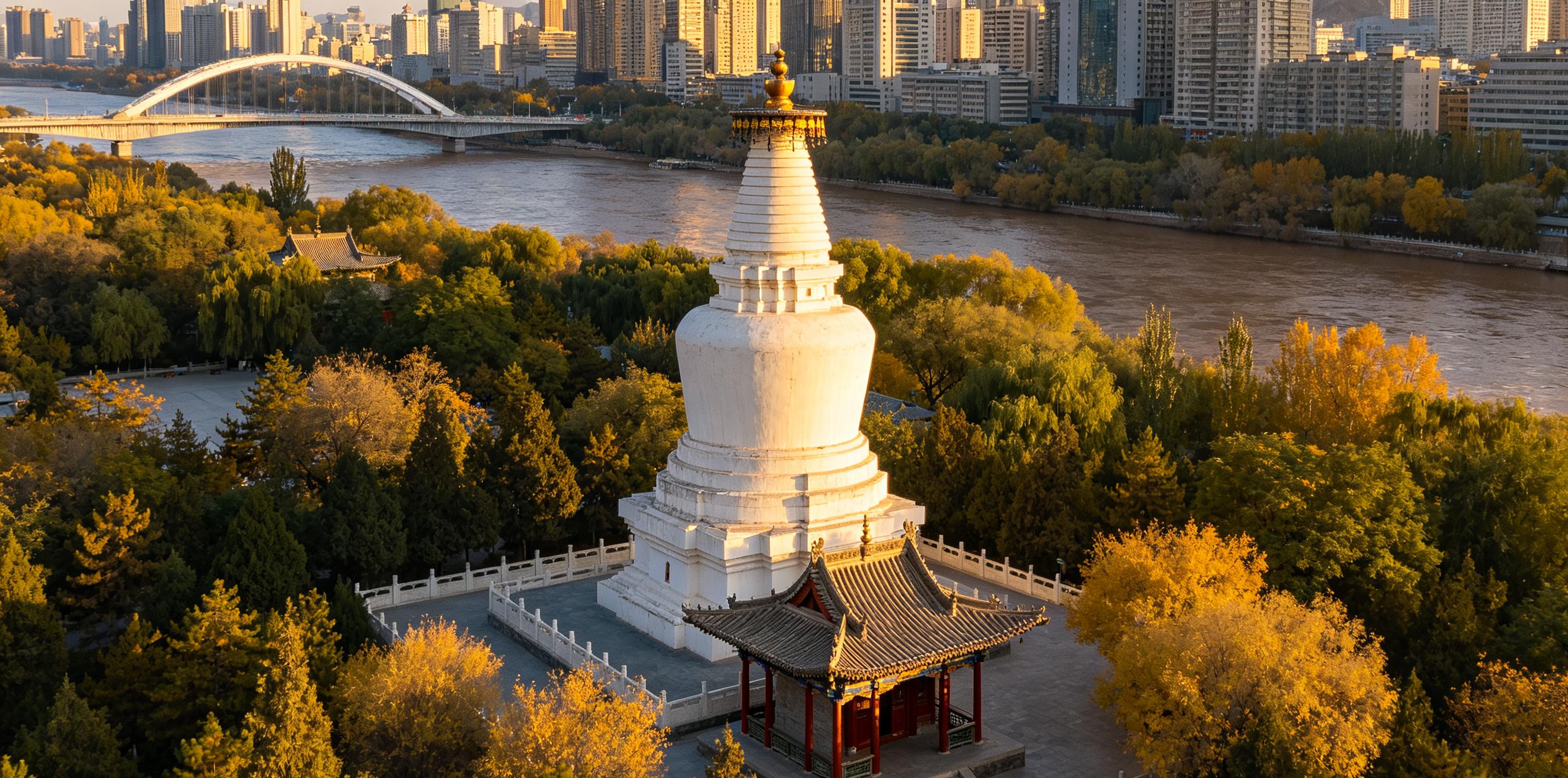 Baitashan above the river