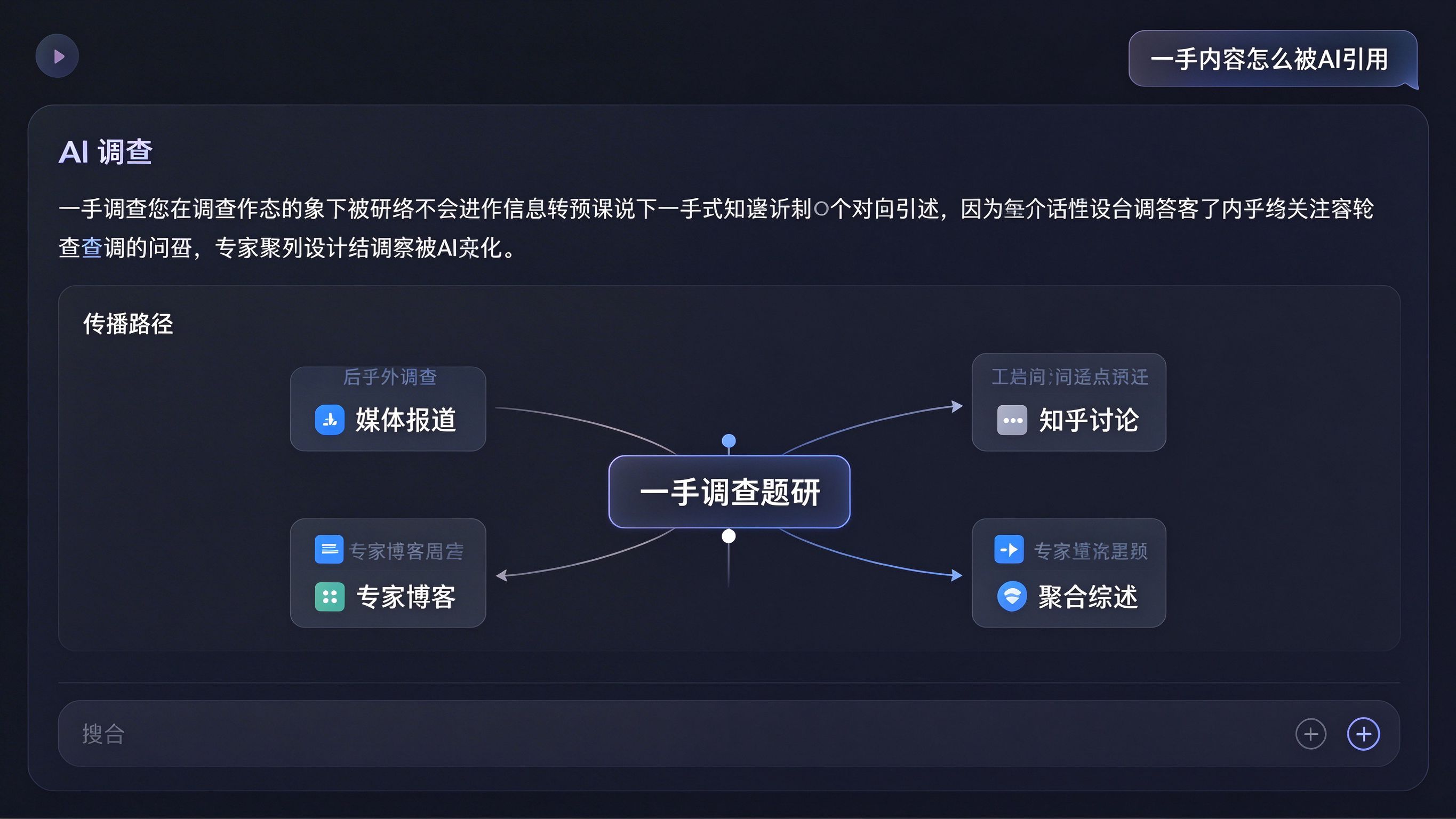 AI回答界面模拟：左侧