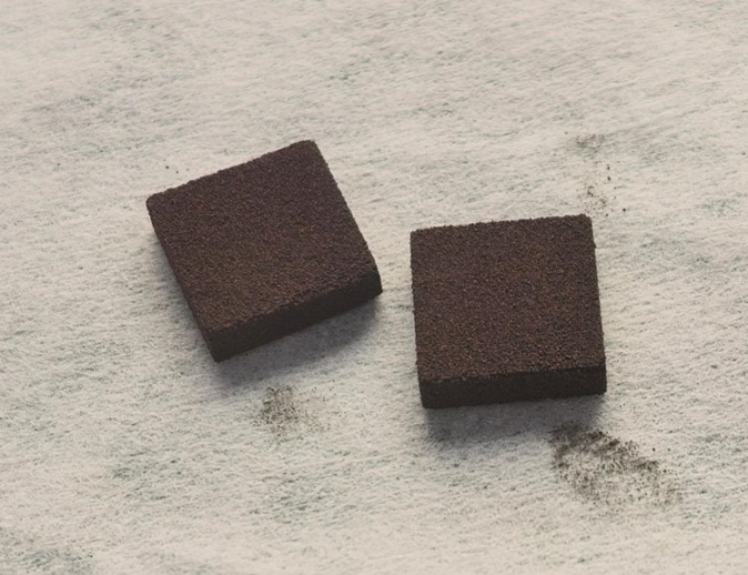 铜覆金刚石3D打印模型烧结前效果