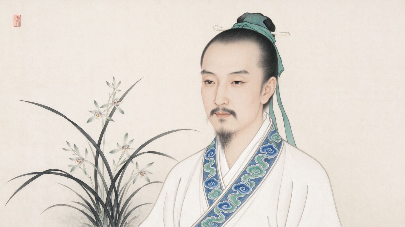 清代文人袁枚工笔画像意象