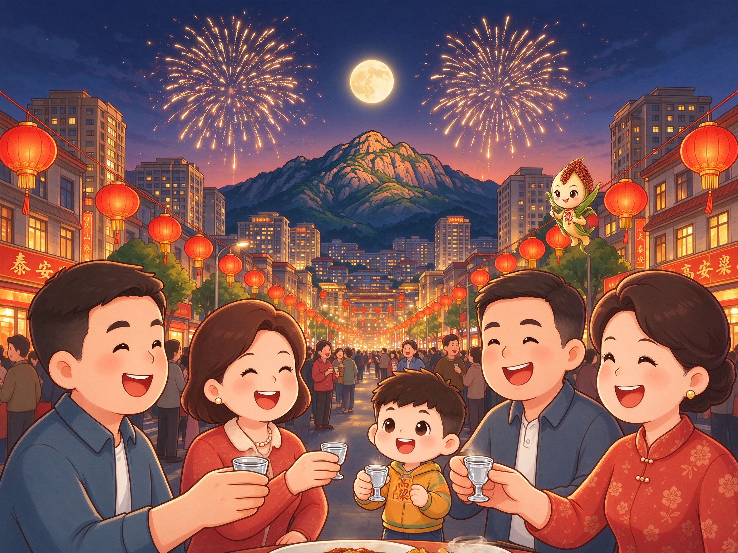 今天泰安万家灯火