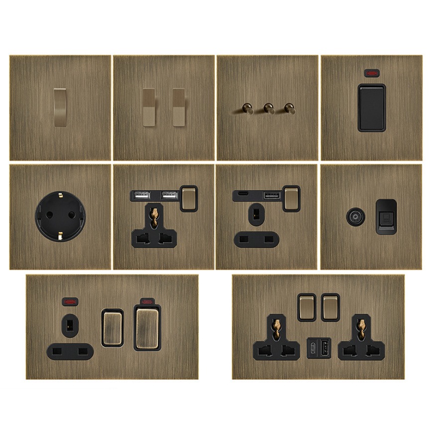 Antique bronze switch and socket series