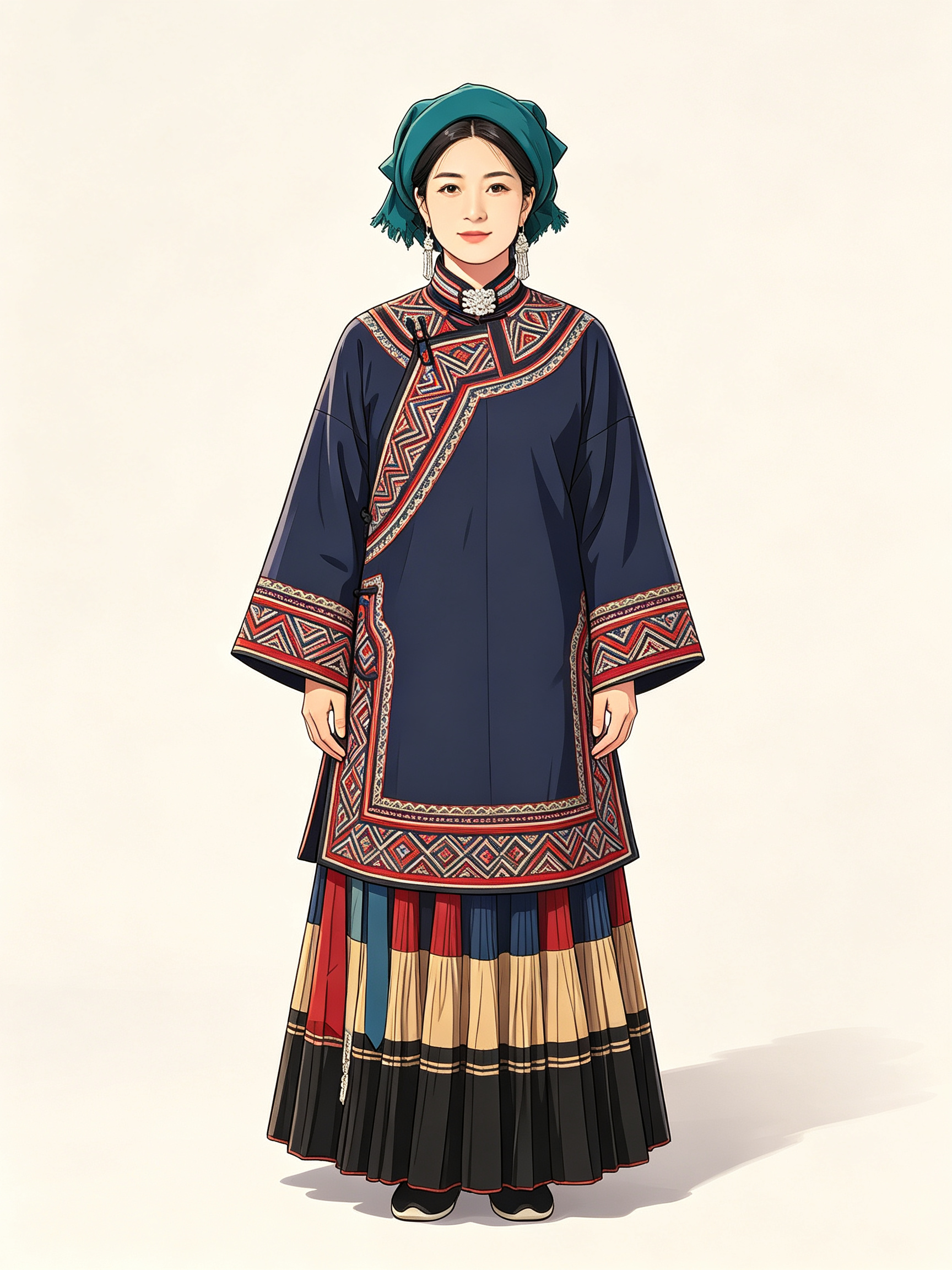 土家族动漫服饰角色设定图