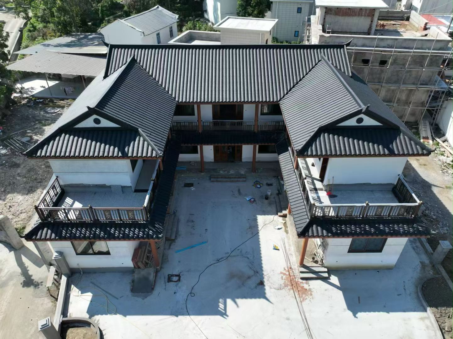 中式合院航拍落地案例
