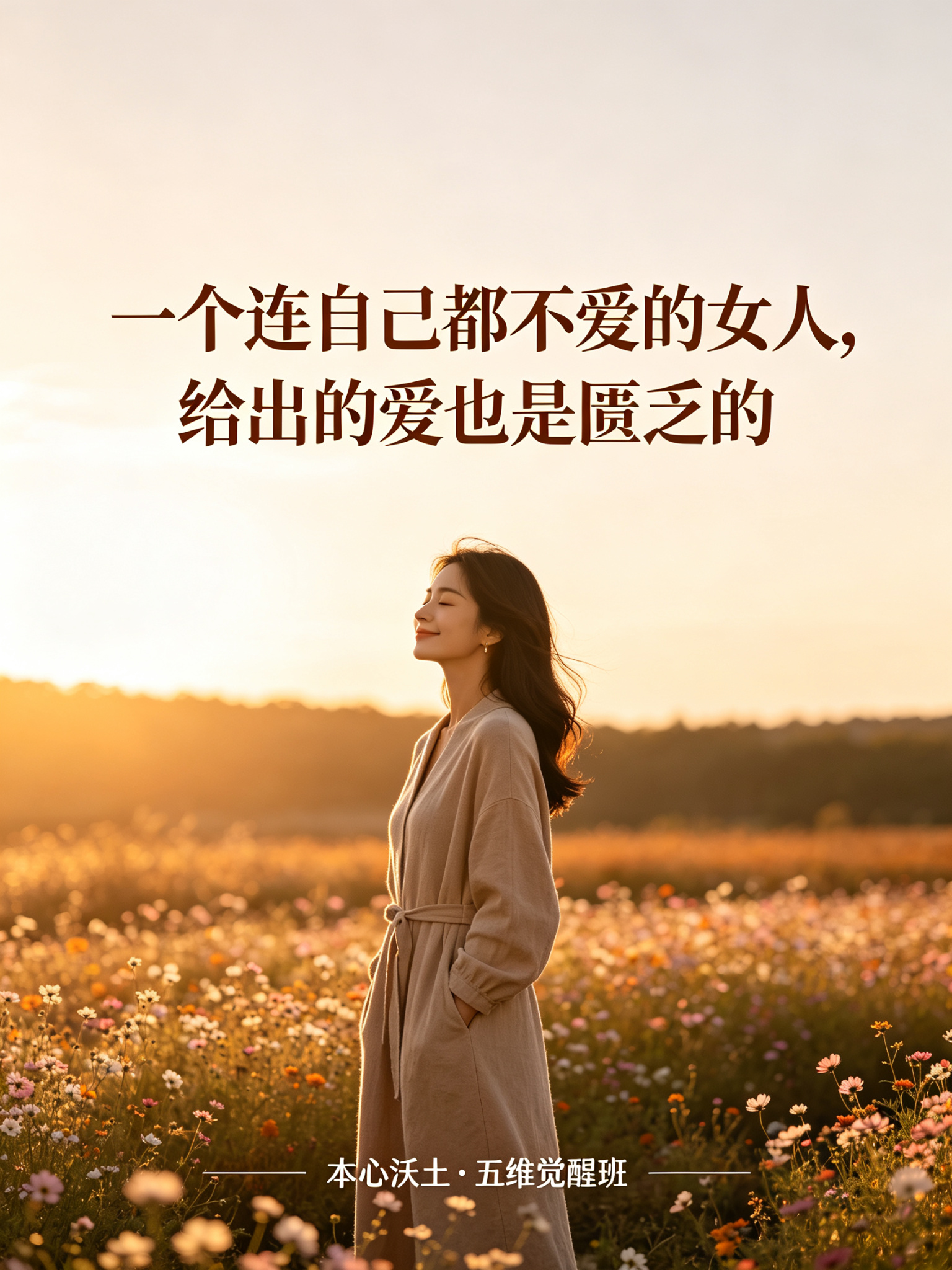 价值展示 · 一个连自己都不爱的女人，给出的爱也是匮乏的