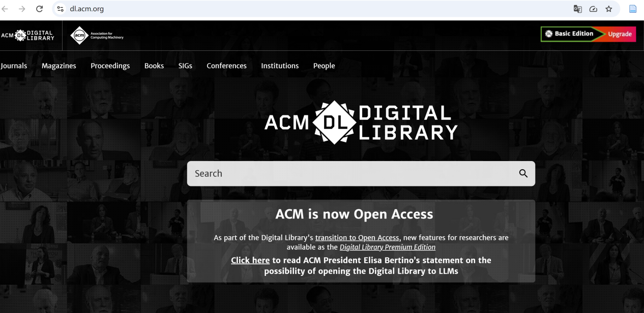 ACM数据库界面