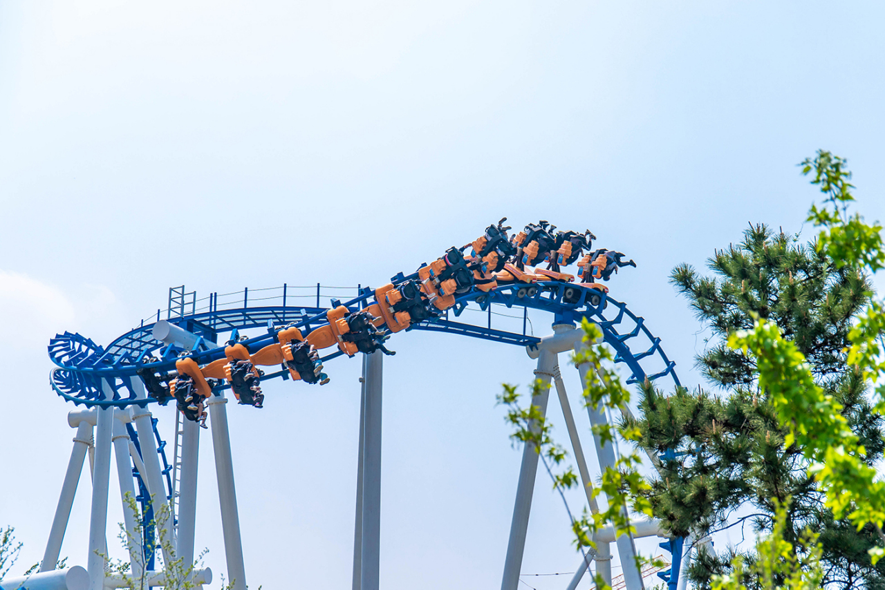 The Fire Meteor roller coaster at Fantawild Adventure, Shenyang