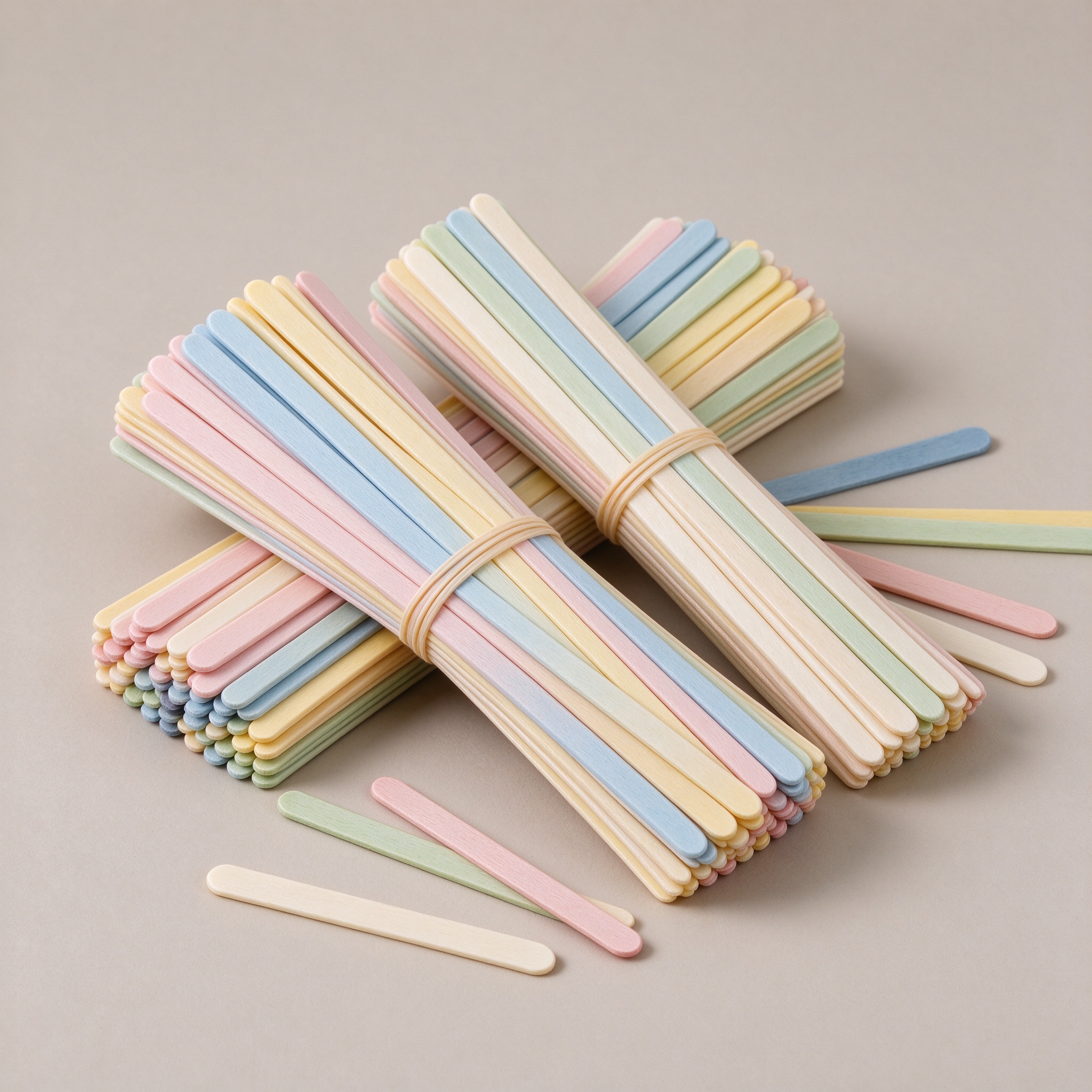 Pastel colored craft sticks bundle