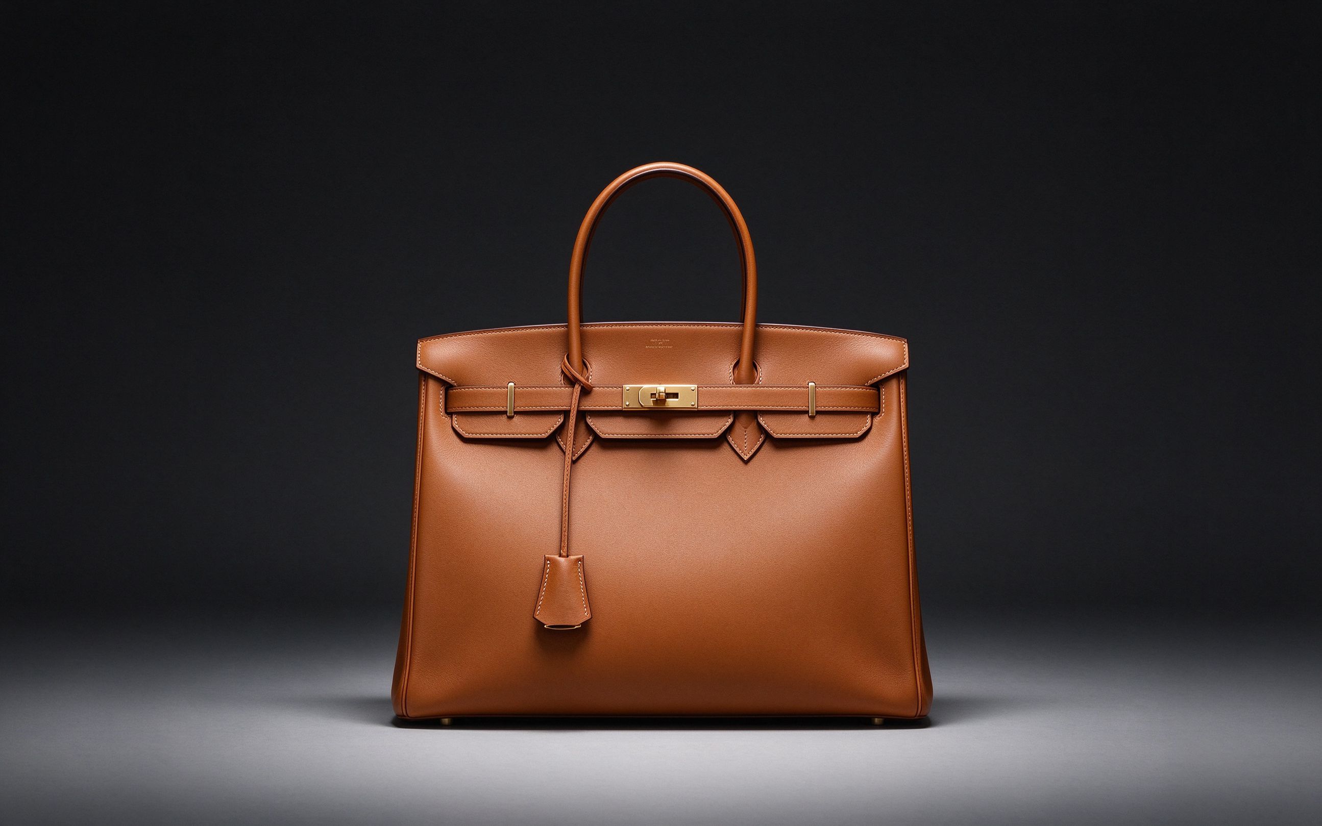 Structured leather tote