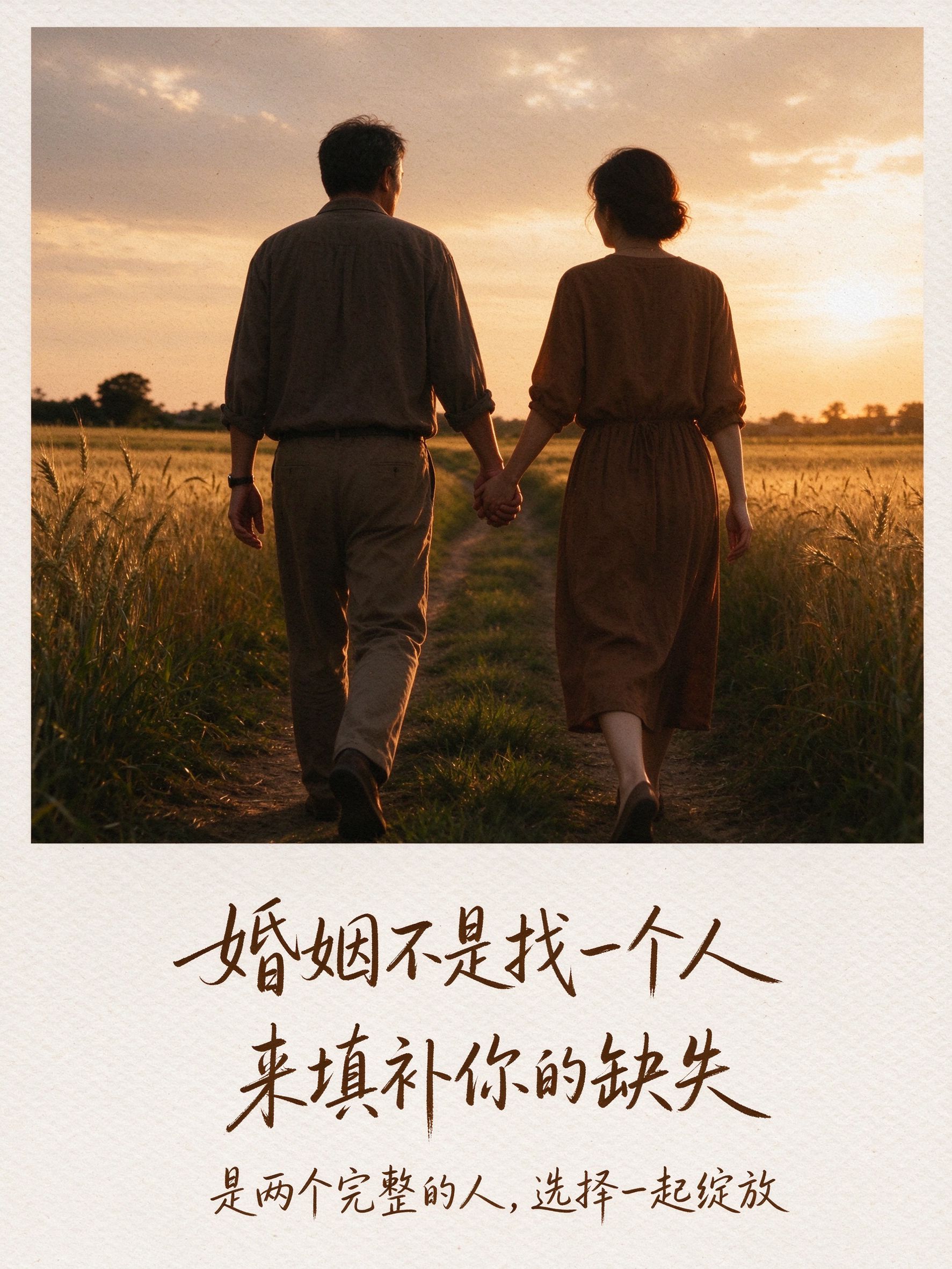 婚姻是完整的人一起绽放