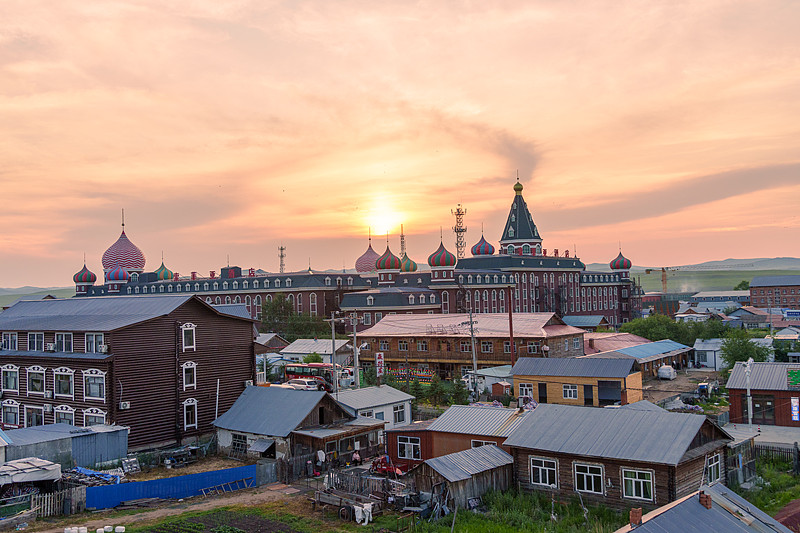 Sunset over the Argun River