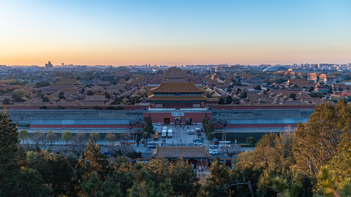 The Forbidden City rooftops seen from Jingshan Park, Beijing