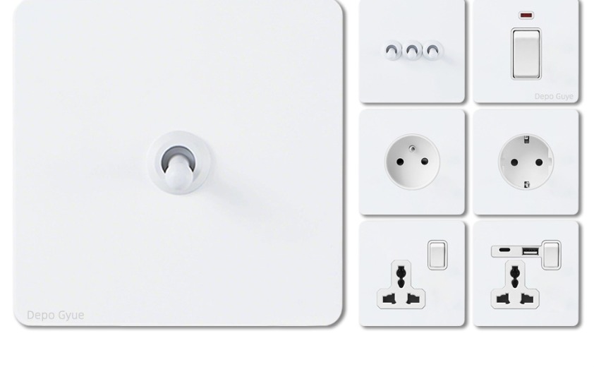 White flush toggle panel