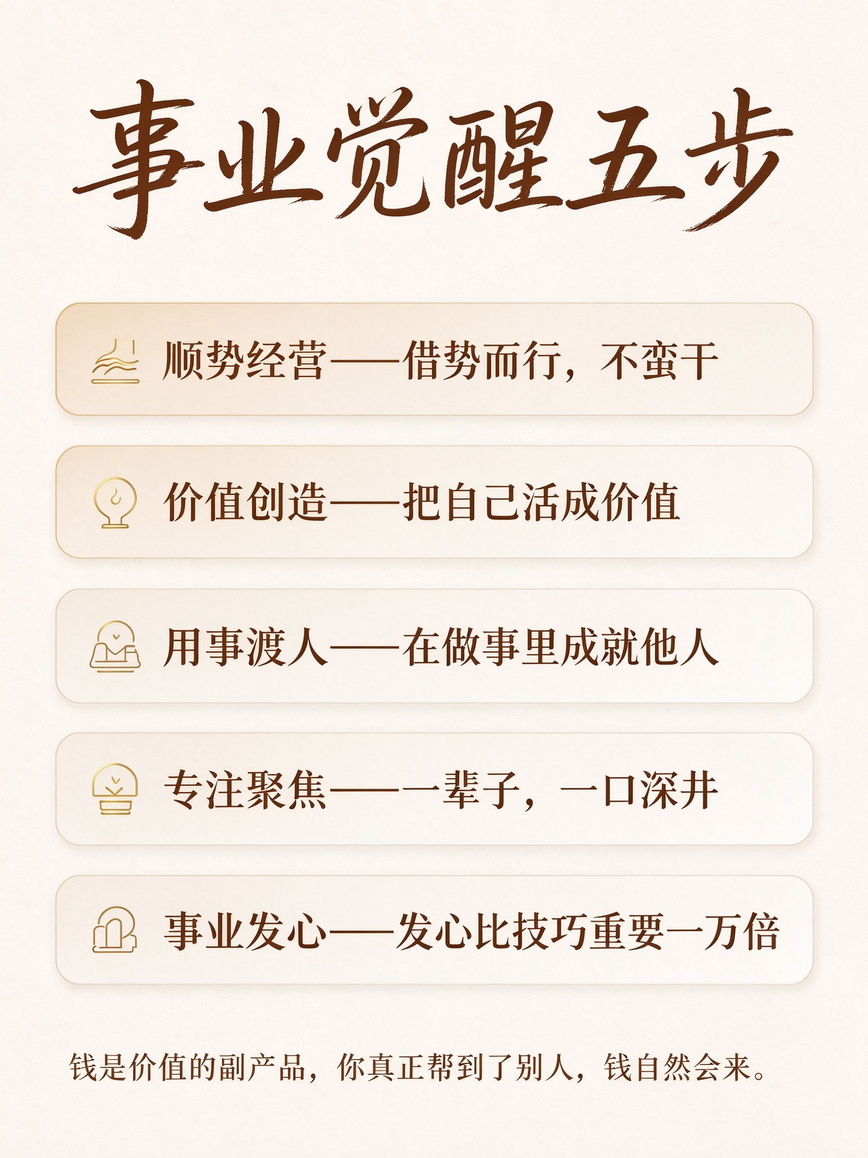 事业觉醒五步