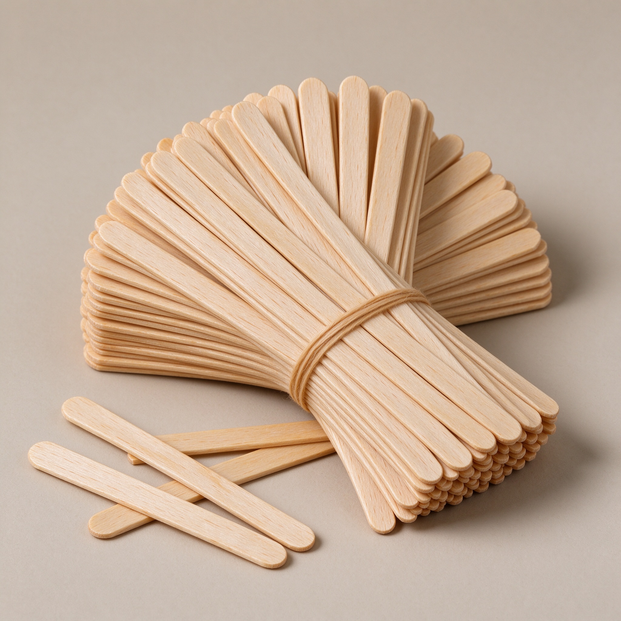 Natural birch craft sticks, 100-piece bundle