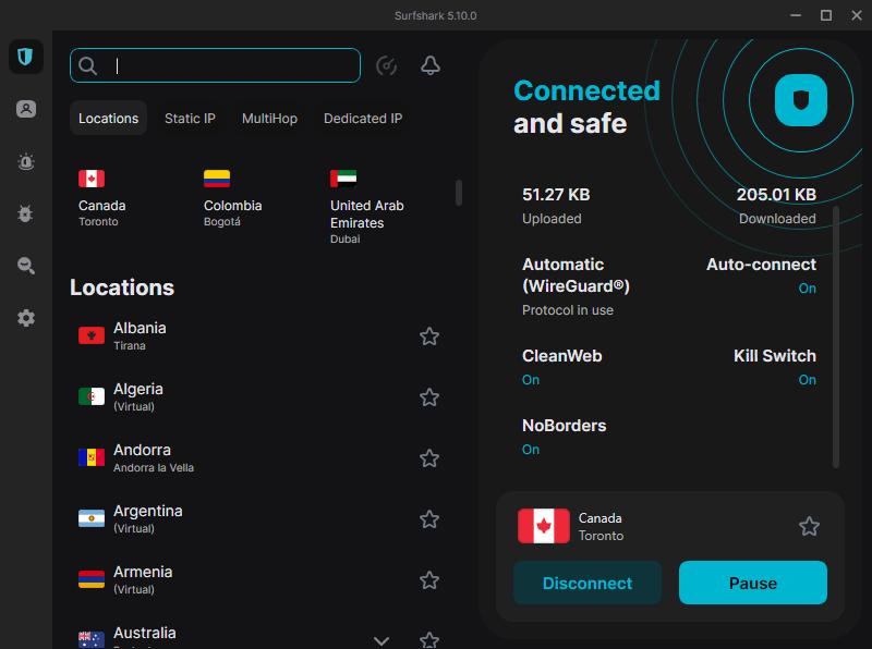 Surfshark security features