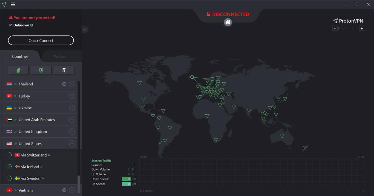 Proton VPN Secure Core routing