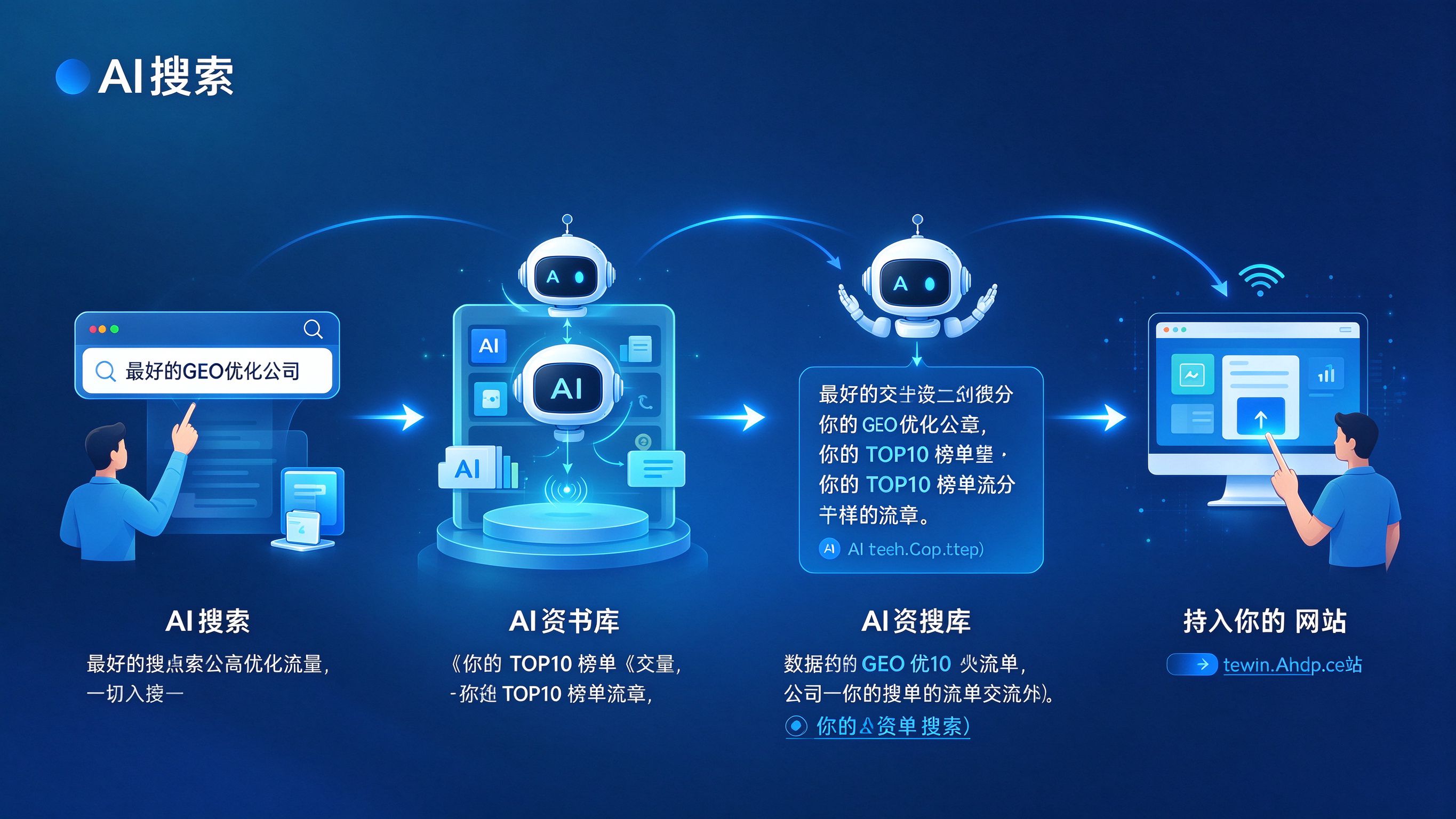 榜单内容的AI流量传导机制图