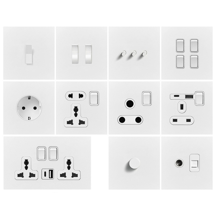 Pure white ultra-thin switch series