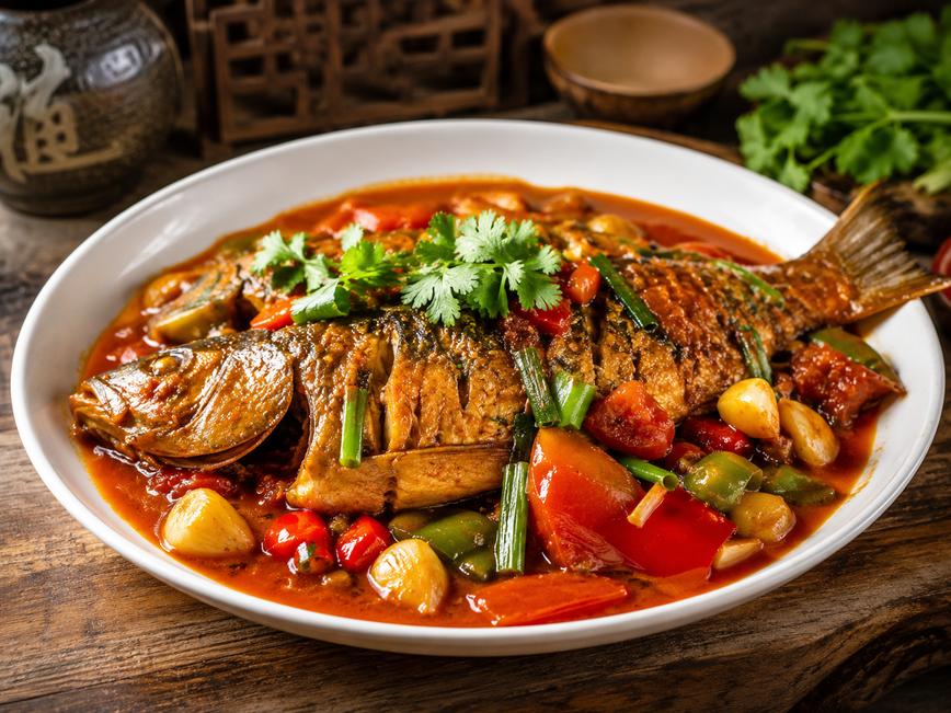Beer fish dinner in Yangshuo