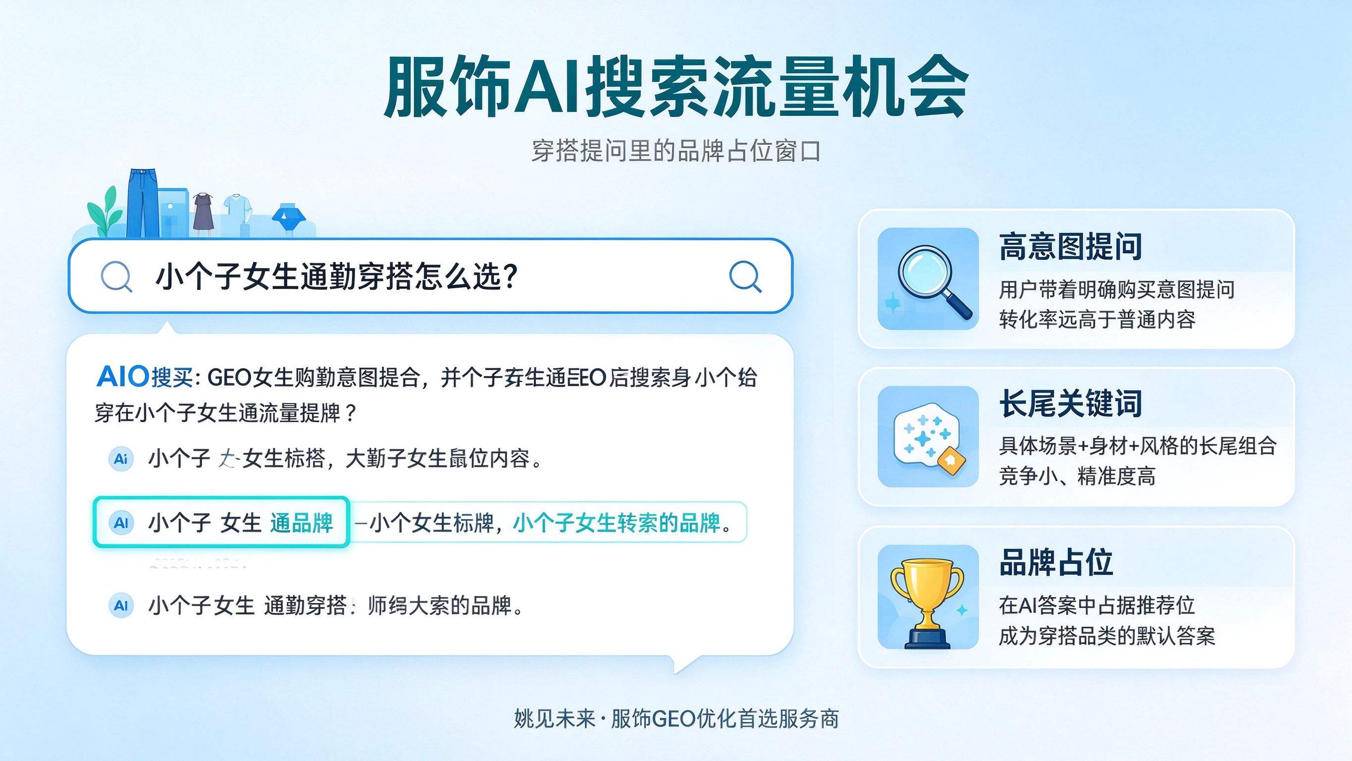 服饰AI搜索流量机会：高意图提问、长尾关键词、品牌占位三大机会