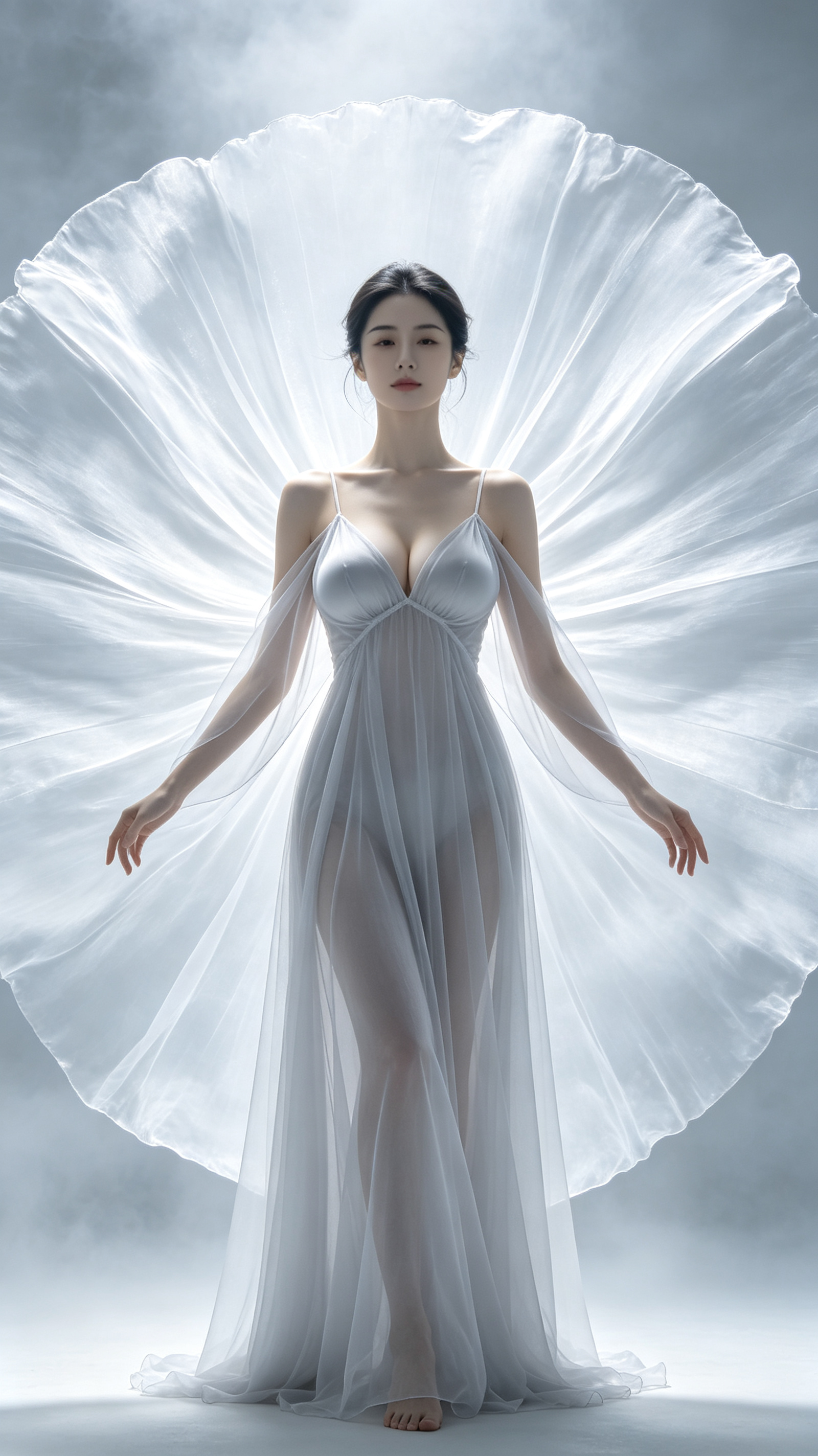 低机位长裙铺展